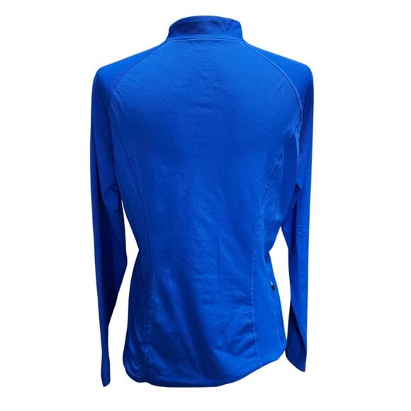 Coolibar Freestyle UPF 50+ Quarter Zip Long Sleeve Rash Guard Top Baja Blue (M) - Picture 3 of 8